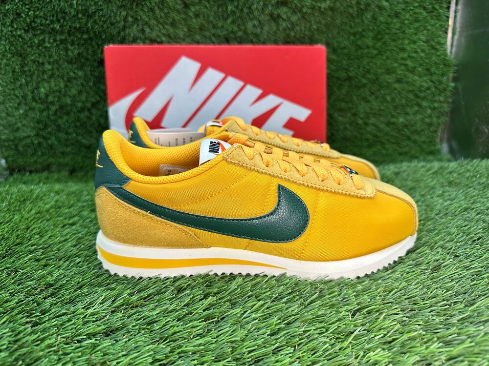 Nike Cortez DZ2795-702 Athletic Sneaker Women's 6 Yellow Textile Gym Workout
